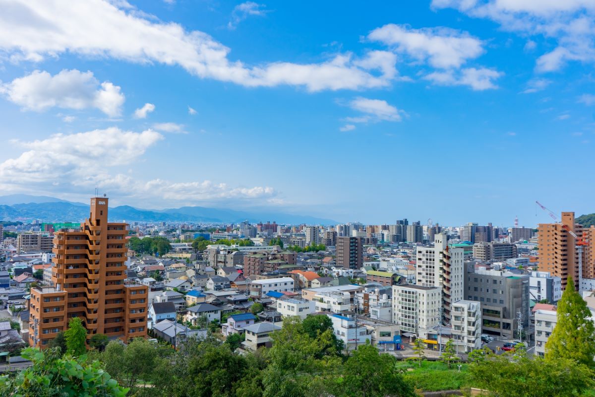 Cityscape of Matsuyama from Dogo Koen