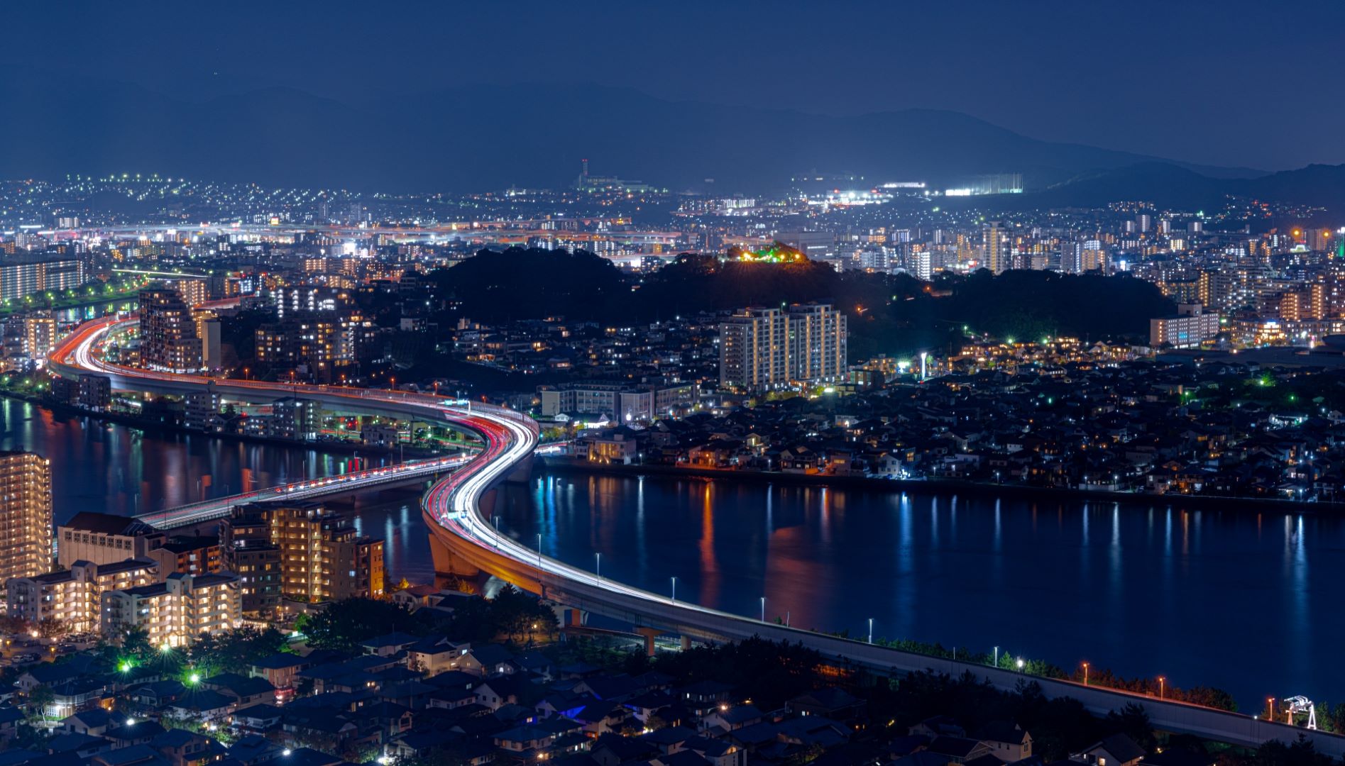 Night view from Fukuoka Tower Fukuoka City