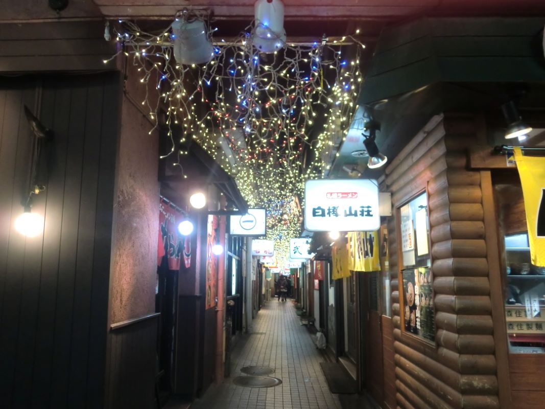 Ramen Yokocho Alley in downtorn Sapporo
