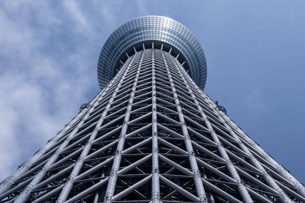 Tokyo Skytree white coler inspired by the lightest shade of traditional indigo dying